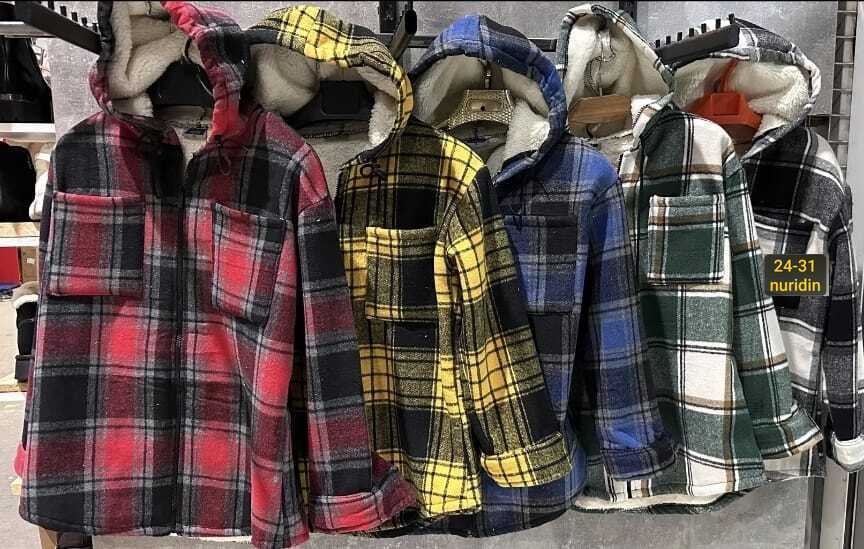 рубашка в клетку с мехом,рубашка в клетку,рубашка с капюшоном,рубашка теплая,рубашка теплая на меху