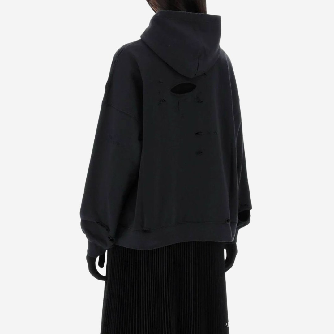 худи баленсиага черное,толстовка женская balenciaga с капюшоном черный белый,худи balenciaga,худи баленсиага,баленсиага толстовка
