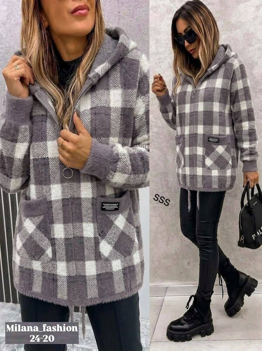 рубашка оверсайз теплая в клетку удлиненная amy store,рубашка в клетку с капюшоном,пальто в клетку,рубашка с капюшоном,рубашка теплая