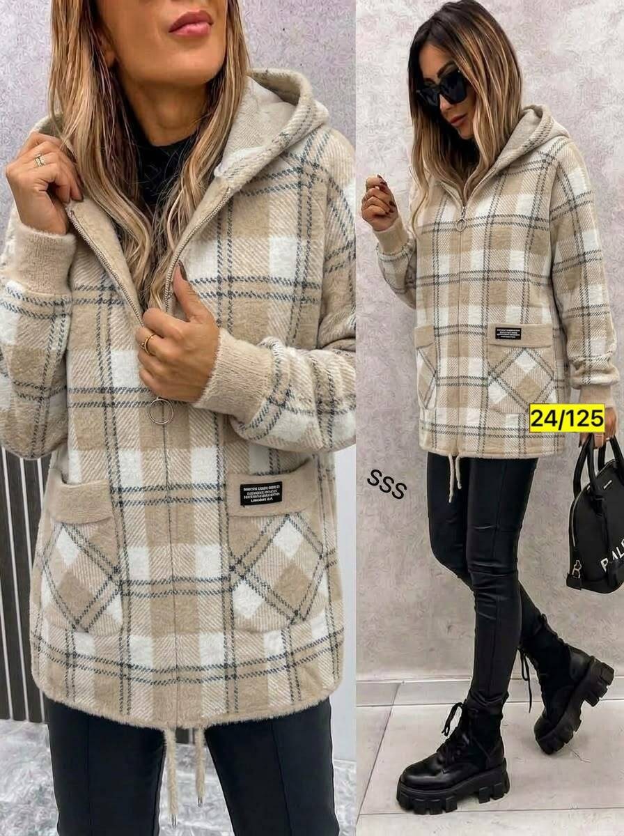 рубашка оверсайз теплая в клетку удлиненная amy store,женская кофта,рубашка в клетку с капюшоном,рубашка теплая,куртка женская