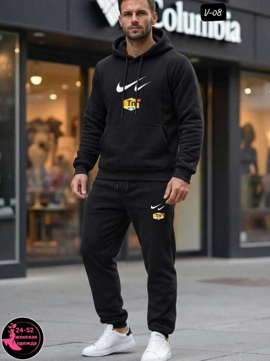мужской спортивный костюм,костюм найк на флисе,спортивный костюм nike черный теплый,спортивные костюмы двойка,спортивные костюмы nike