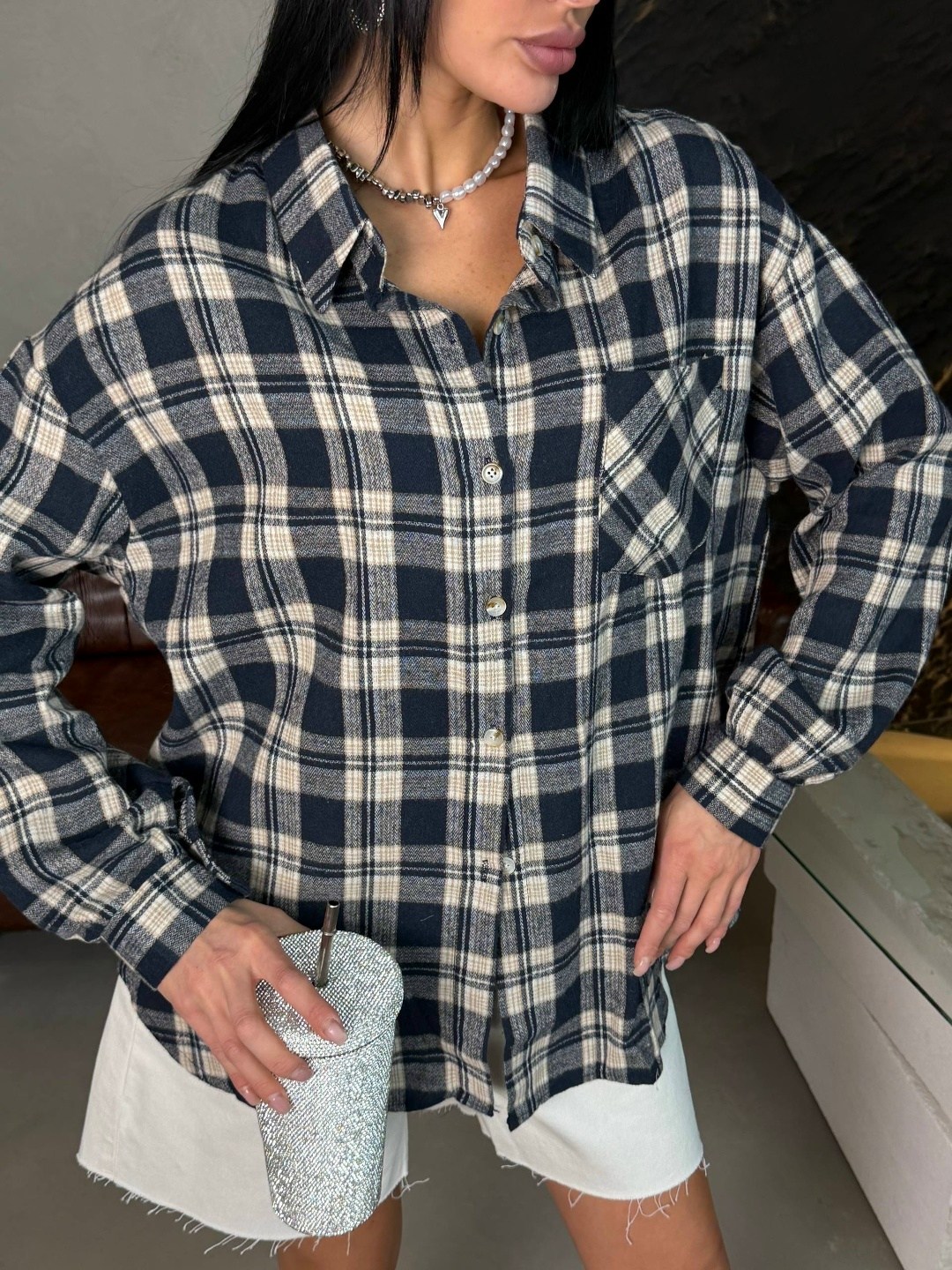 женская рубашка oversize в клетку,женская рубашка в клетку,рубашка в клетку оверсайз badishka,рубашка в клетку женская оверсайз,рубашка в клетку
