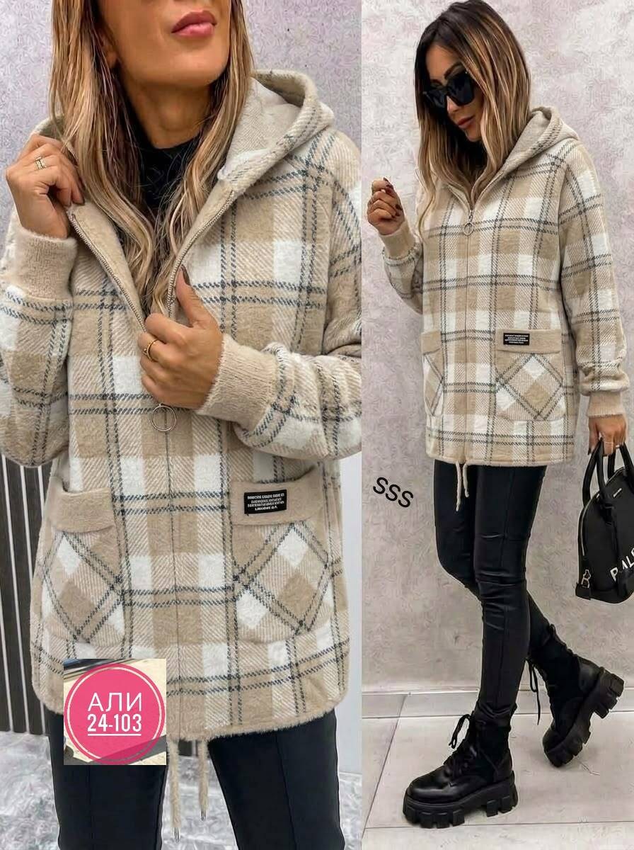 женская кофта,рубашка оверсайз теплая в клетку удлиненная amy store,кофта кардиган,рубашка теплая,рубашка с капюшоном