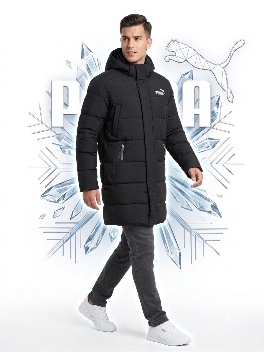 puma пуховик мужской,пуховик puma,puma пуховик зимний длинный,пуховик puma downguard 600 down jacket,черные мужские пуховики puma