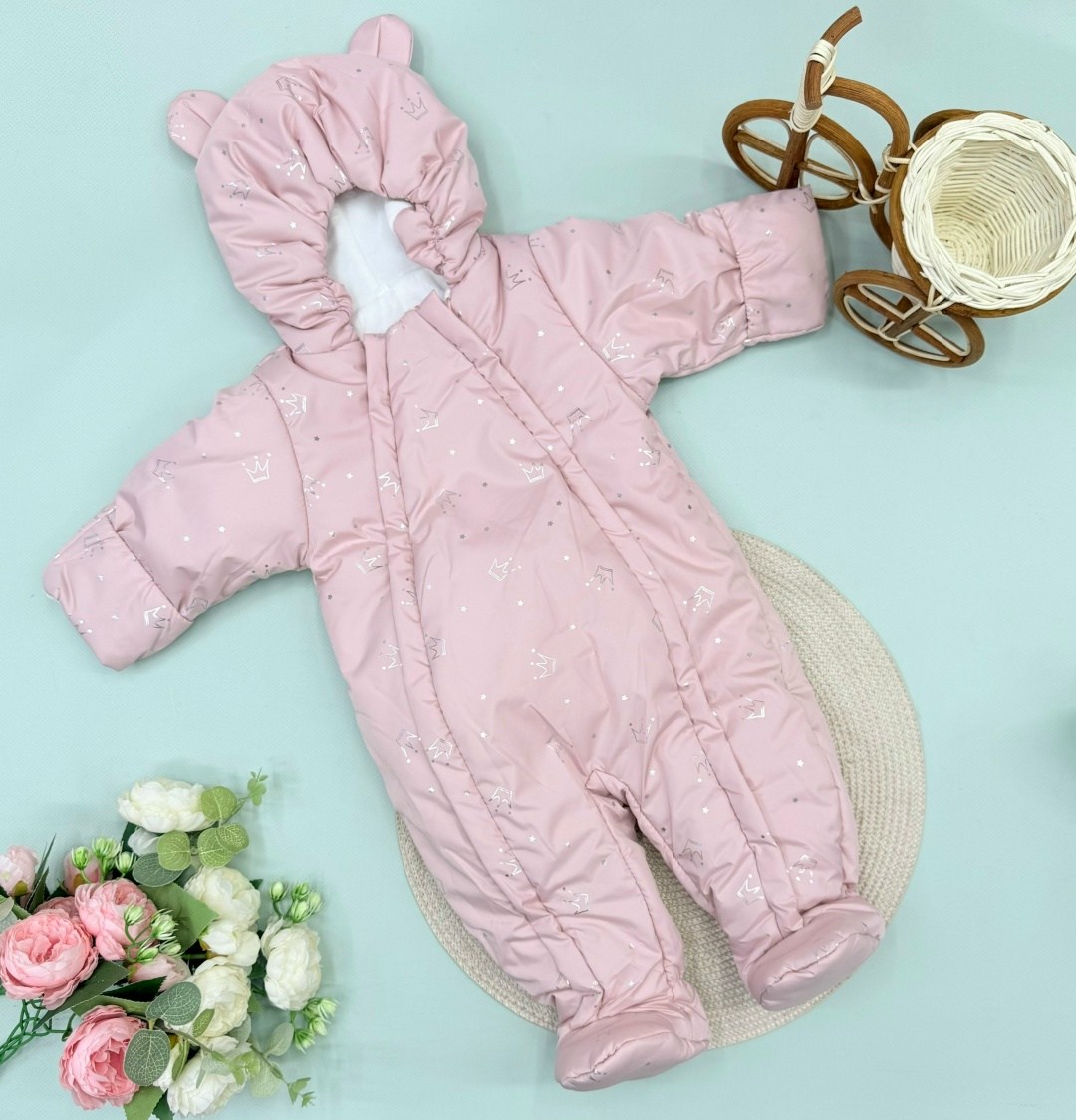 утепленный комбинезон для новорожденных jolikids,комбинезон на синтепоне,демисезонный комбинезон для малыша,комбинезон новорожденному,демисезонный комбинезон