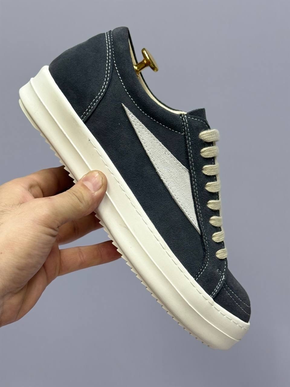 кроссовки rick owens rick owens,,кроссовки rick owens,мужские кеды rick owens на толстой подошве серый,кеды мужские
