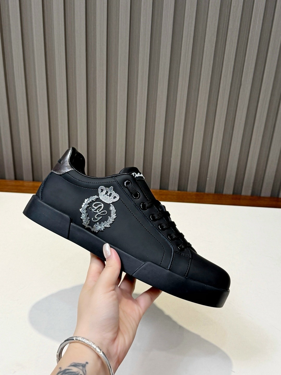 мужские кроссовки dolce & gabbana,кеды мужские dolce & gabbana,мужские брендовые кроссовки дольче габбана,dolce & gabbana кожаные кроссовки чёрного цвета portofino,кеды dolce&gabbana