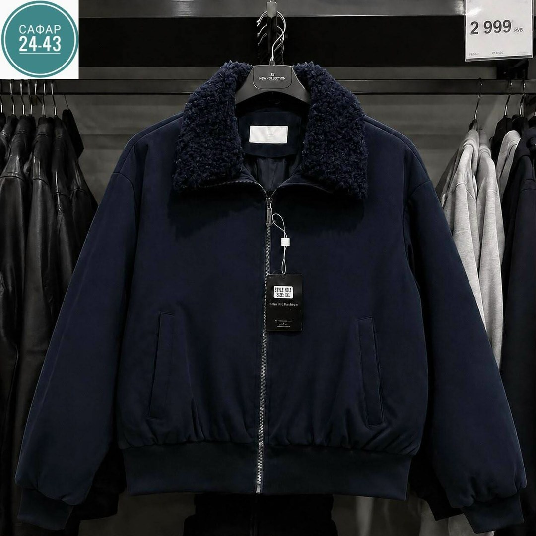 куртка с воротником,куртка,бомбер куртка,куртка женская,куртка boss water-repellent with faux-fur collar темно-синяя