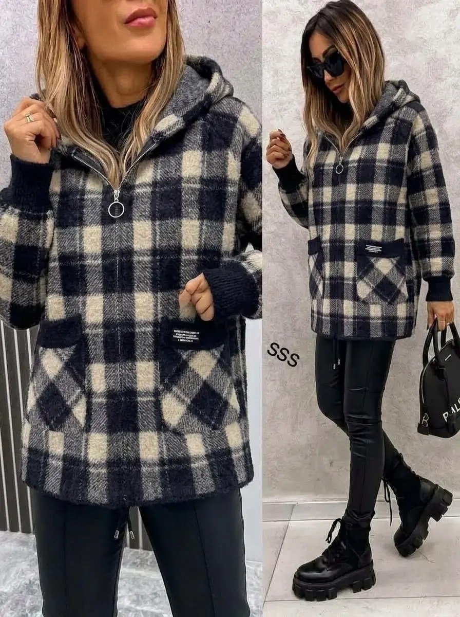 рубашка оверсайз теплая в клетку удлиненная amy store,женская кофта,рубашка теплая,кардиган,рубашка с капюшоном