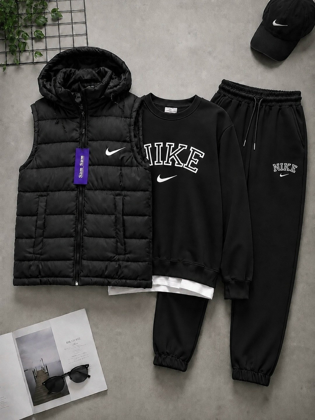 спортивный костюм nike мужской,спортивный костюм nike тройка,спортивный костюм мужской nike комплект тройка,костюм nike тройка,спортивный костюм nike с жилеткой комплект