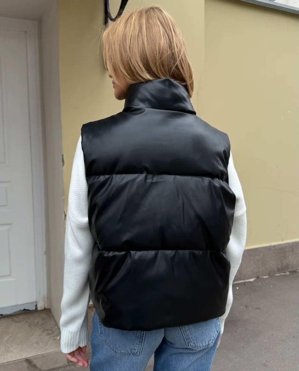 жилет из экокожи,жилет женский кожаный,жилетка утепленная без капюшона из экокожи th&h 247641303,жилет женский утеплённый из экокожи,жилетка утепленная без капюшона из экокожи th&h