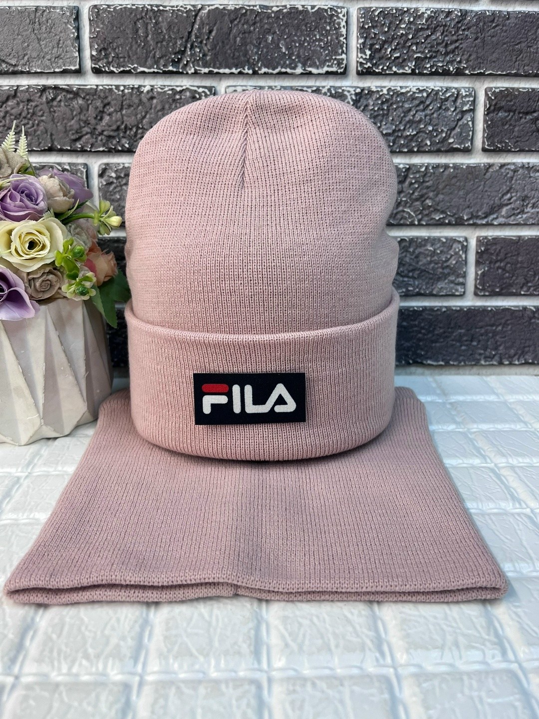 шапка fila мужская,шапка и снуд,шапка для женщин,комплект шапка со снудом на флисе,шапка со снудом мужская
