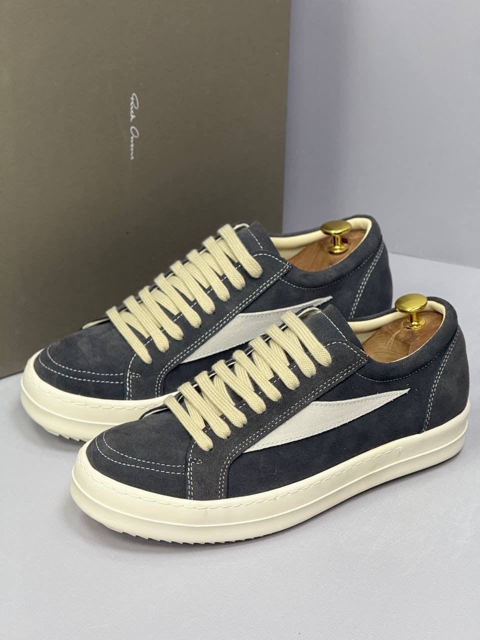 кроссовки rick owens rick owens,,кроссовки rick owens,мужские кеды rick owens на толстой подошве серый,кеды мужские