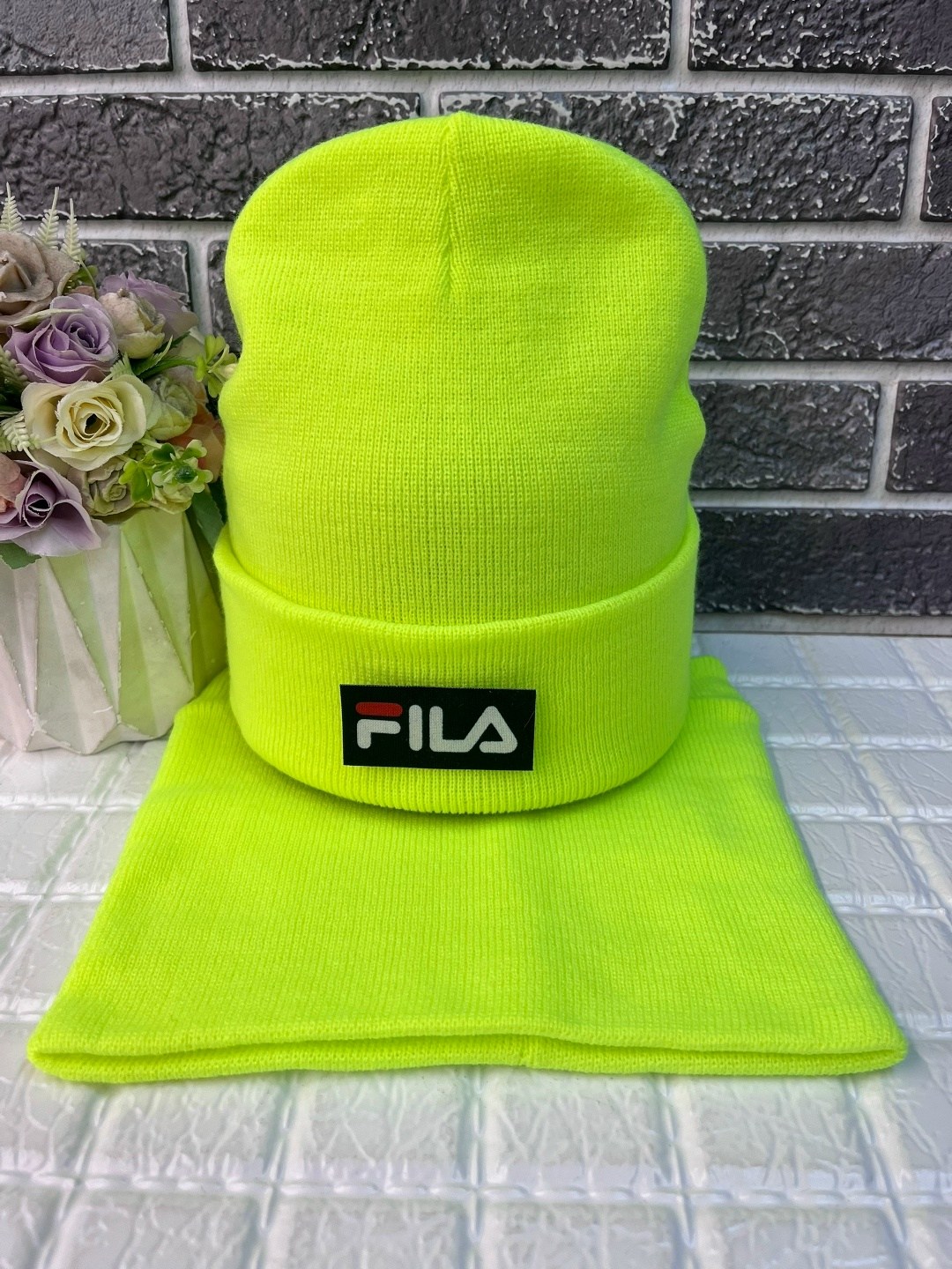 шапка fila мужская,шапка и снуд,шапка для женщин,комплект шапка со снудом на флисе,шапка со снудом мужская