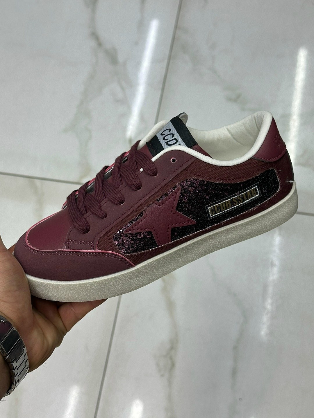 ,golden goose кеды super-star с блестками серебристый,кеды golden goose,кеды женски,женская