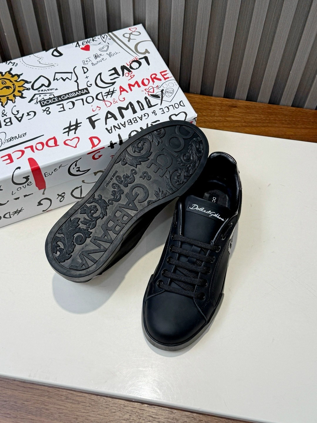 мужские кроссовки dolce & gabbana,кеды мужские dolce & gabbana,мужские брендовые кроссовки дольче габбана,dolce & gabbana кожаные кроссовки чёрного цвета portofino,кеды dolce&gabbana