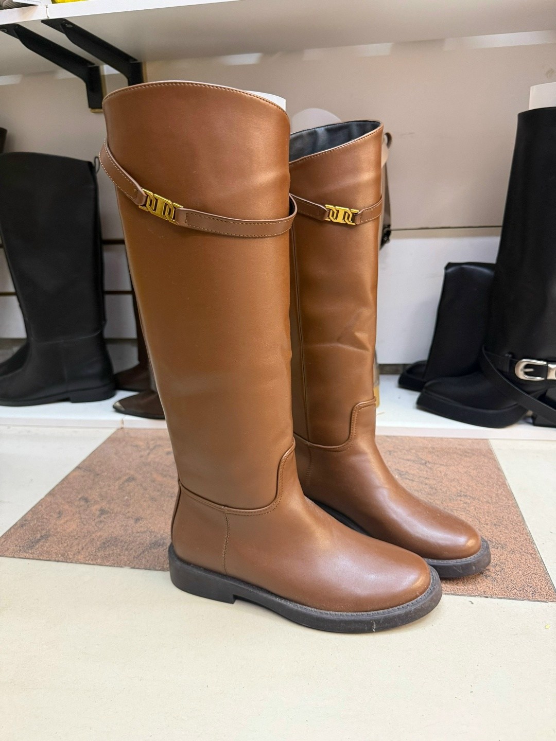 сапоги hermes,сапоги,сапоги хермес с ремешком,сапоги женские,женские сапоги hermes коричневые