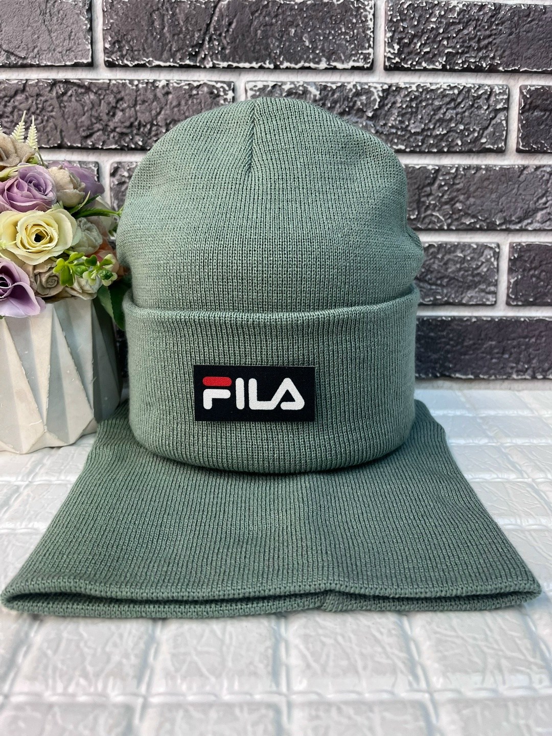 шапка fila мужская,шапка и снуд,шапка для женщин,комплект шапка со снудом на флисе,шапка со снудом мужская