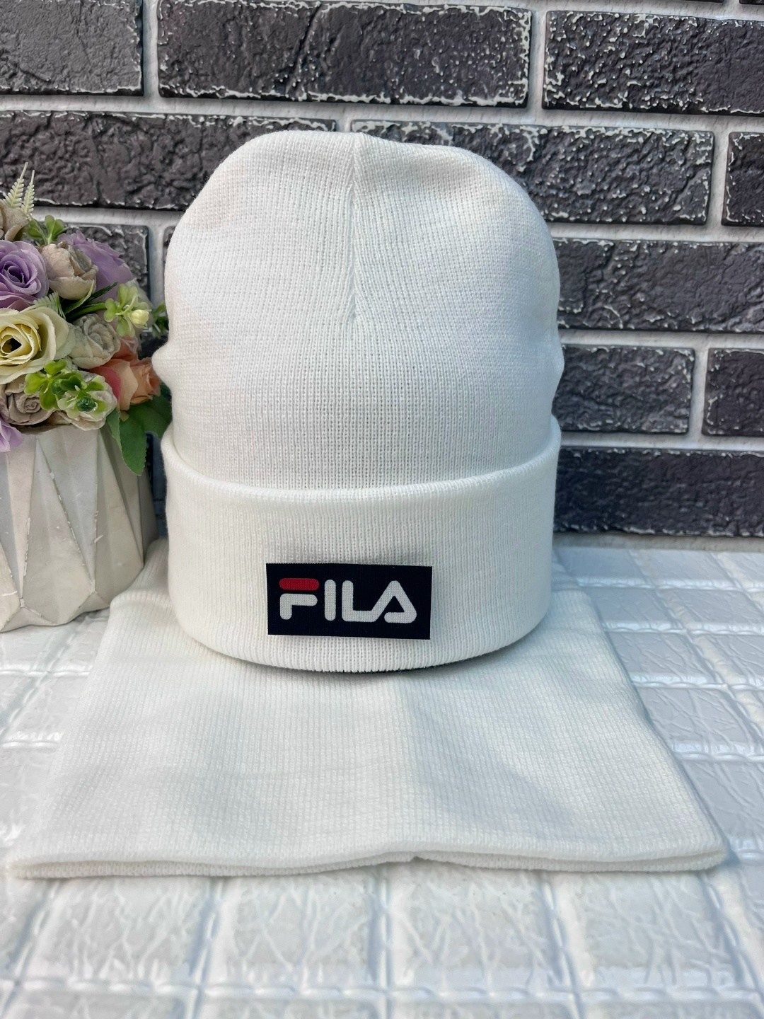 шапка fila мужская,шапка и снуд,шапка для женщин,комплект шапка со снудом на флисе,шапка со снудом мужская