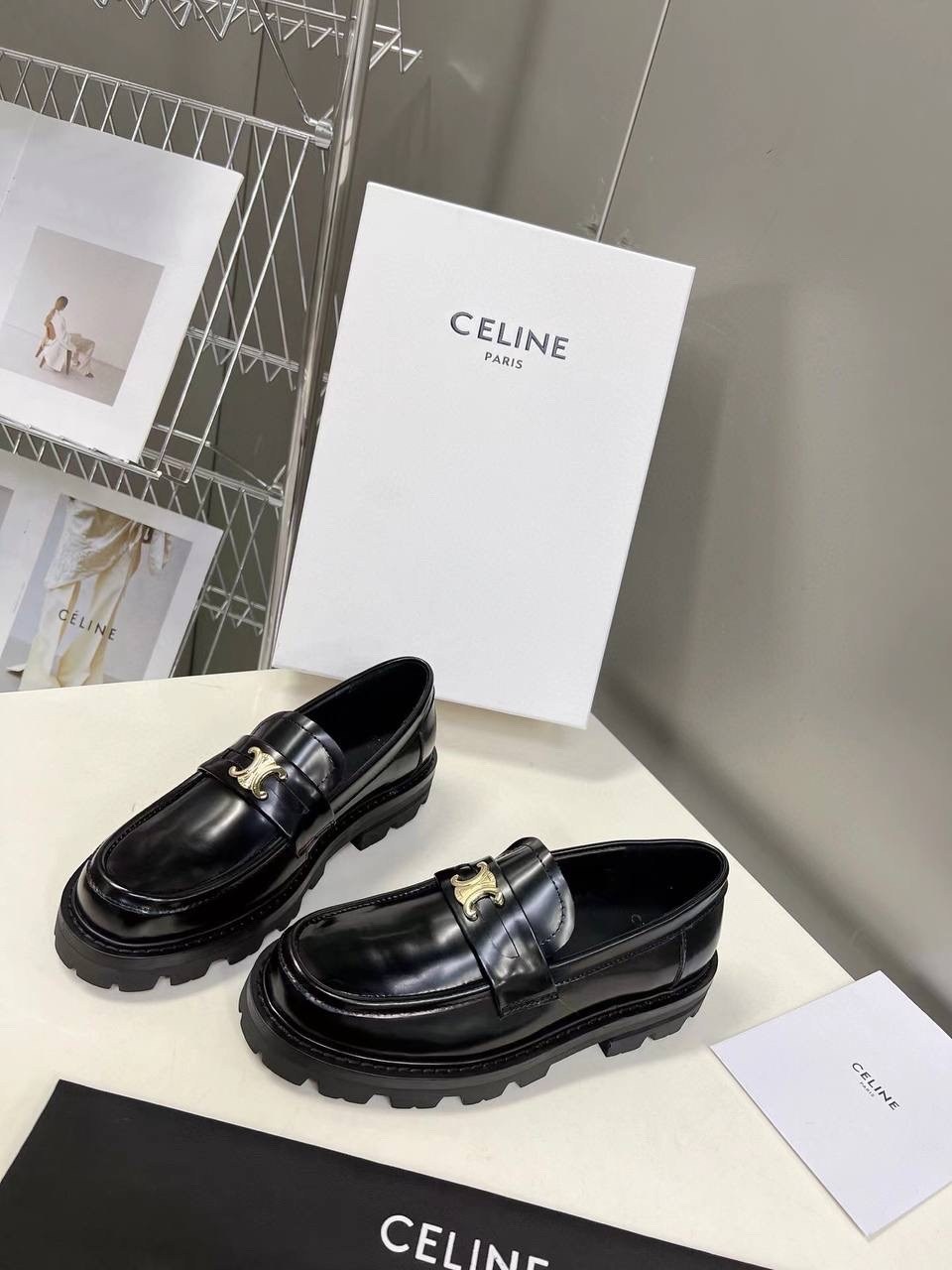 лоферы celine,,женские лоферы,лоферы,лоферы женские черные