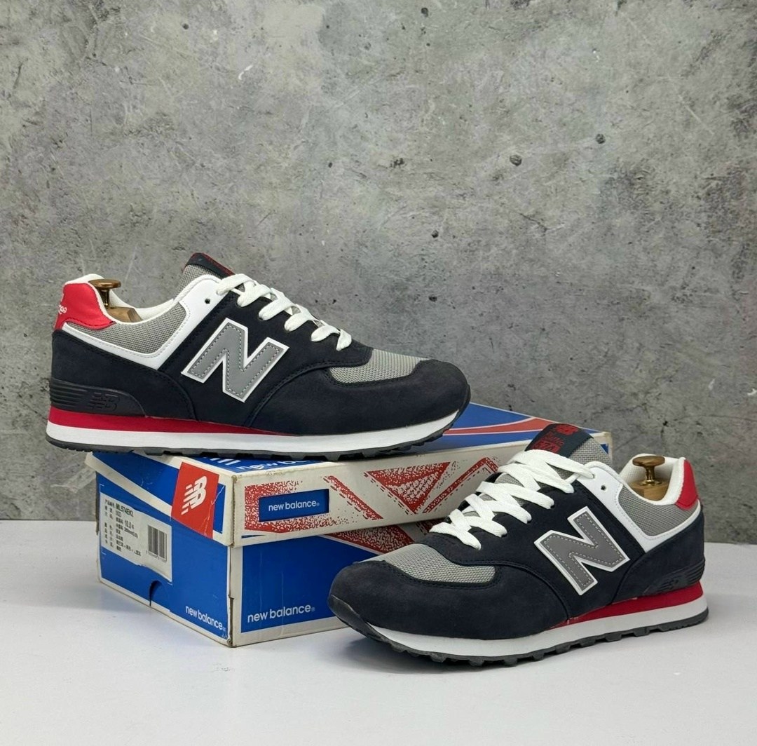кроссовки new balance 574,new balance 574 classic,нью баланс 574 синие с красным,кроссовки,мужские кроссовки new balance