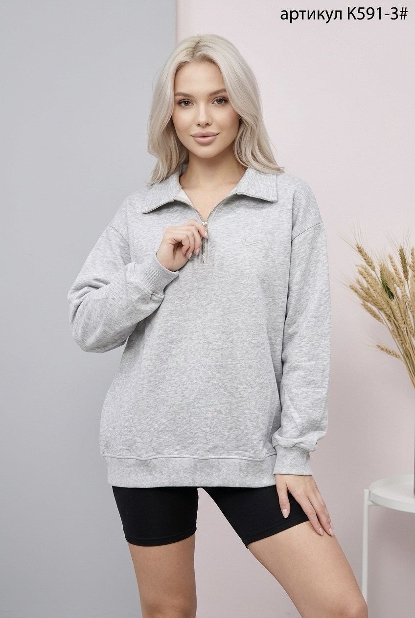 sun victoria women's brown polo neck oversize 3 thread ribbed sweatshirt,свитшот женская,женская кофта,свитшот на замке,толстовки свитшот