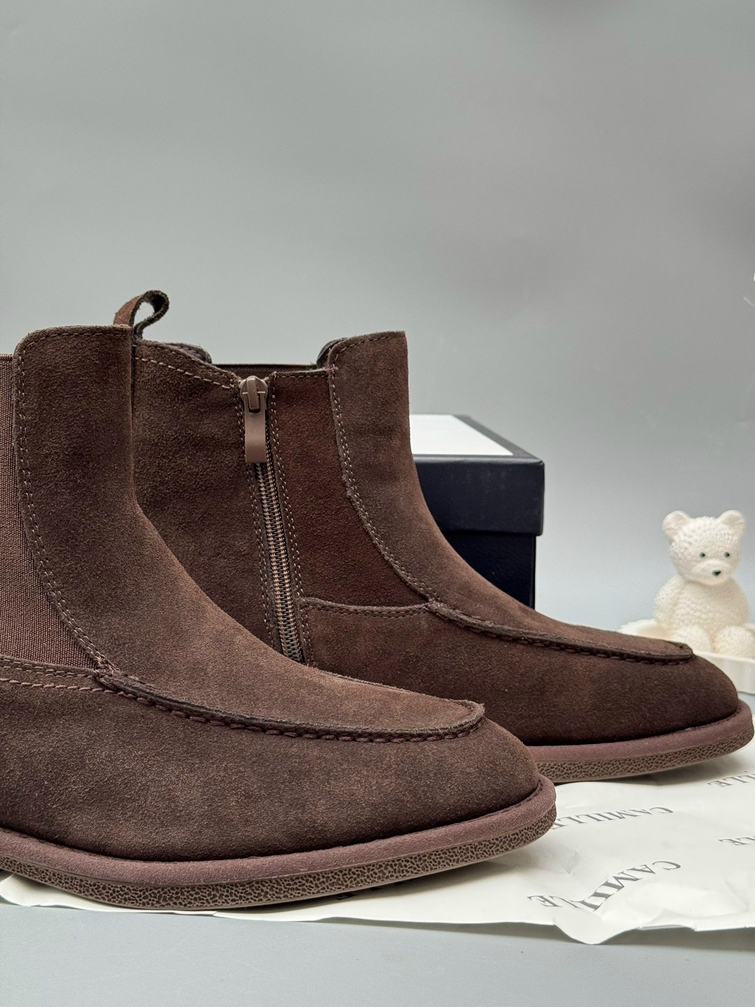 замшевые ботинки,,loro piana ботинки, женская,ботинки челси