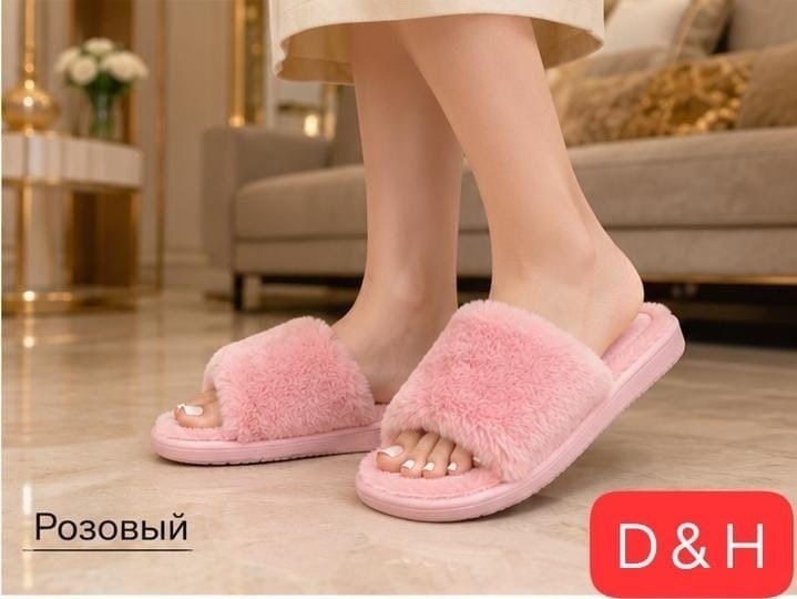 тапочки домашние женские,белые тапочки,домашние тапочки женские мягкие,женские открытые меховые тапочки happy fox home,женские тапочки для дома