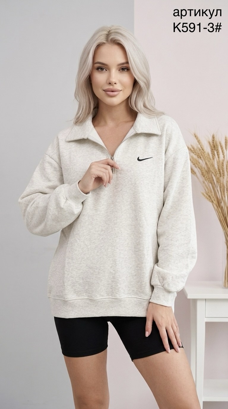 sun victoria women's brown polo neck oversize 3 thread ribbed sweatshirt,свитшот женская,женская кофта,свитшот на замке,толстовки свитшот