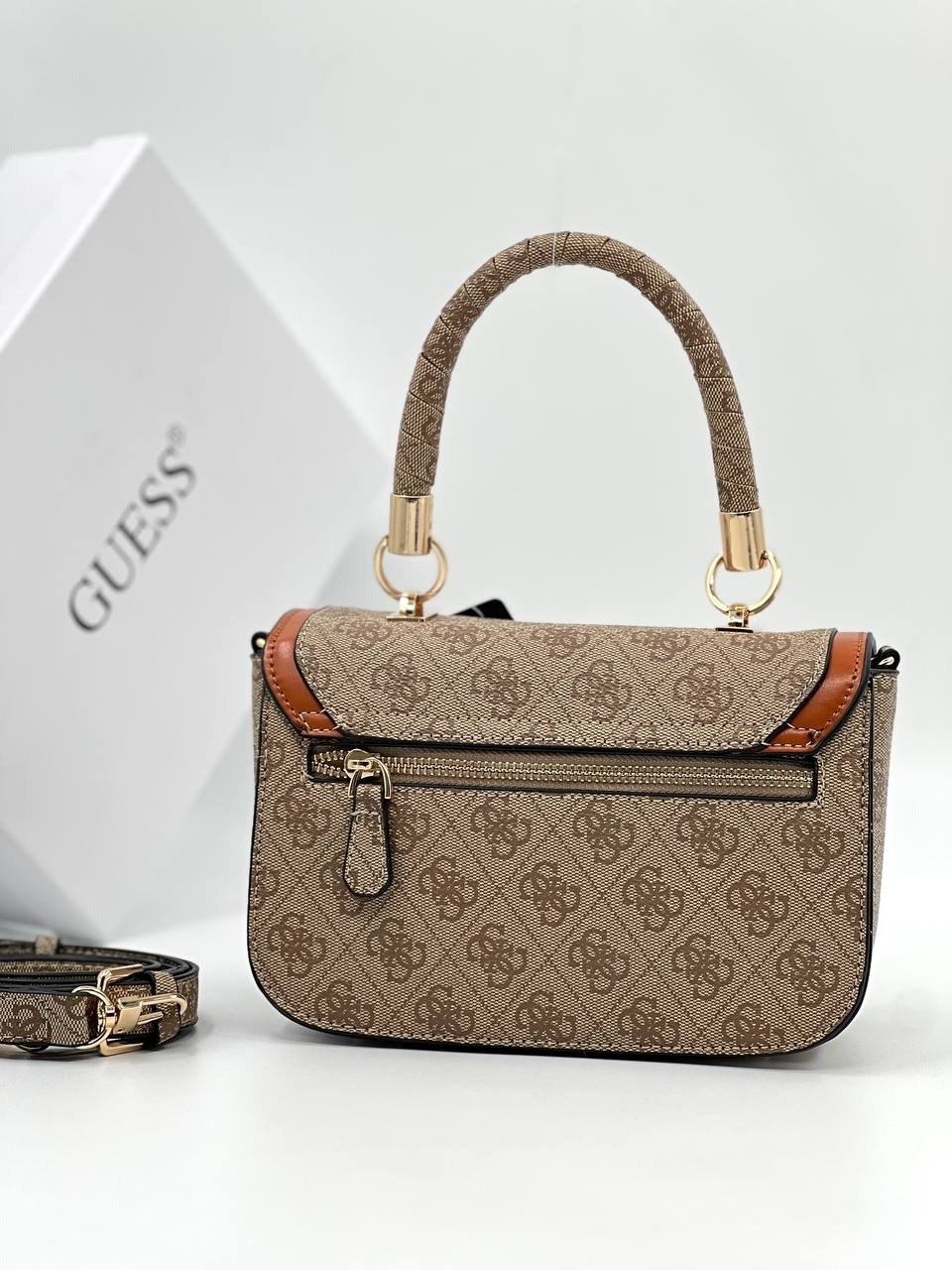 guess сумка,сумка женская guess hwjb8414210 коричневая,сумка женская guess,женская сумка через плечо от бренда guess,guess сумка на плечо кросс-боди