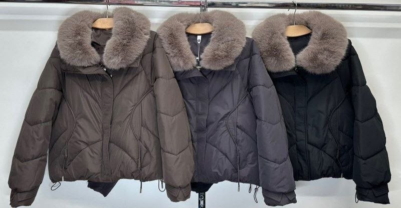 куртка с капюшоном,пуховик зимний короткий с натуральным мехом vt premium,зимняя женская куртка,пуховик зимний женский 44 46,пуховик короткий