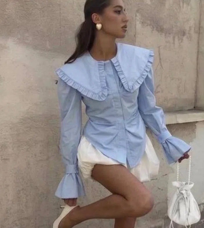 рубашка блузка,рубашка с рюшами,блузка женская,рубашка женская,рубашка с оборками