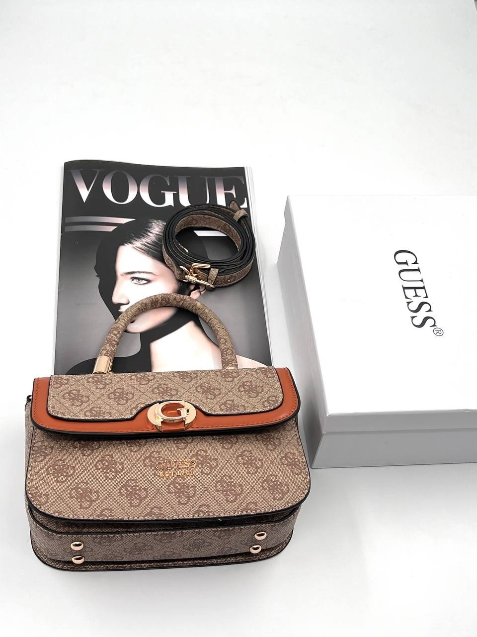 guess сумка,сумка женская guess hwjb8414210 коричневая,сумка женская guess,женская сумка через плечо от бренда guess,guess сумка на плечо кросс-боди