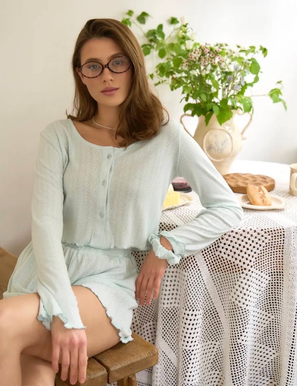 комплект пижама,пижамы для женщин,пижамы женски,одежда для дома,пижама трикотажная