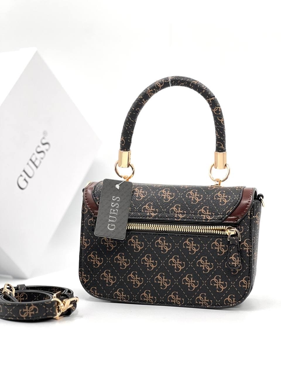 guess сумка,сумка женская guess,сумка женская guess hwqb8654210 темно-коричневый,guess сумка на плечо,сумка женская через плечо guess
