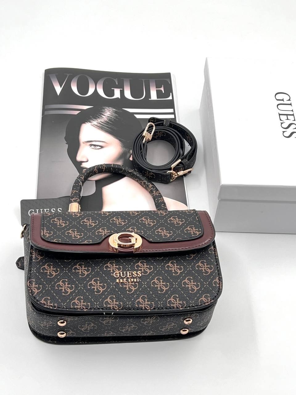 guess сумка,сумка женская guess,сумка женская guess hwqb8654210 темно-коричневый,guess сумка на плечо,сумка женская через плечо guess