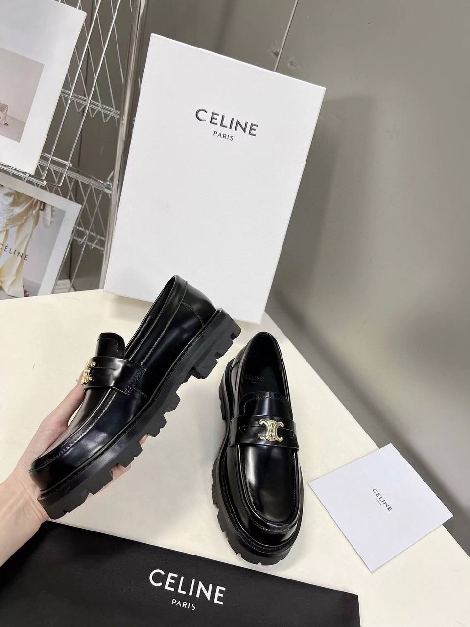 лоферы celine,,женские лоферы,лоферы,лоферы женские черные