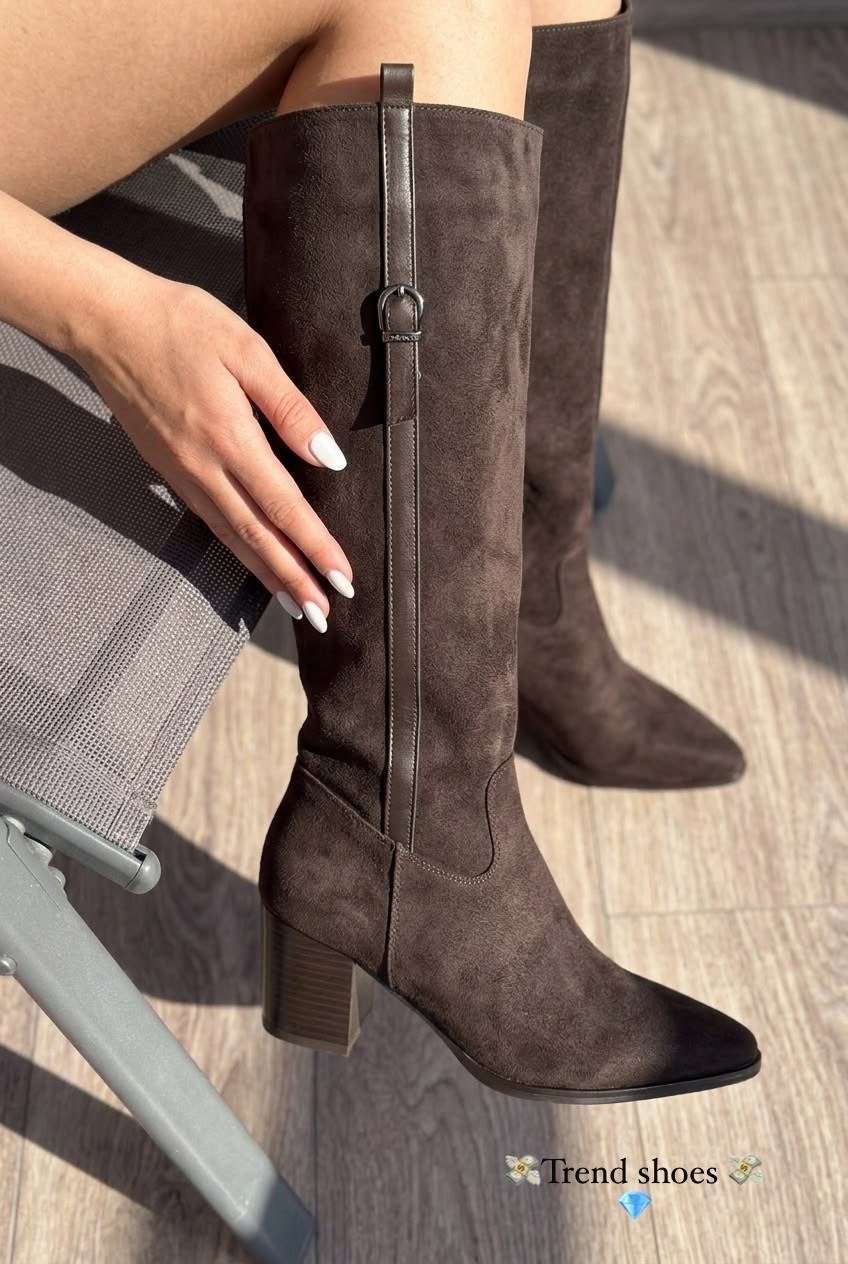 зимние сапоги замшевые на каблуке kabolooky,сапоги осенние высокие на каблуке roksi shoes,сапоги женские замшевые,замшевые сапоги,женские сапоги