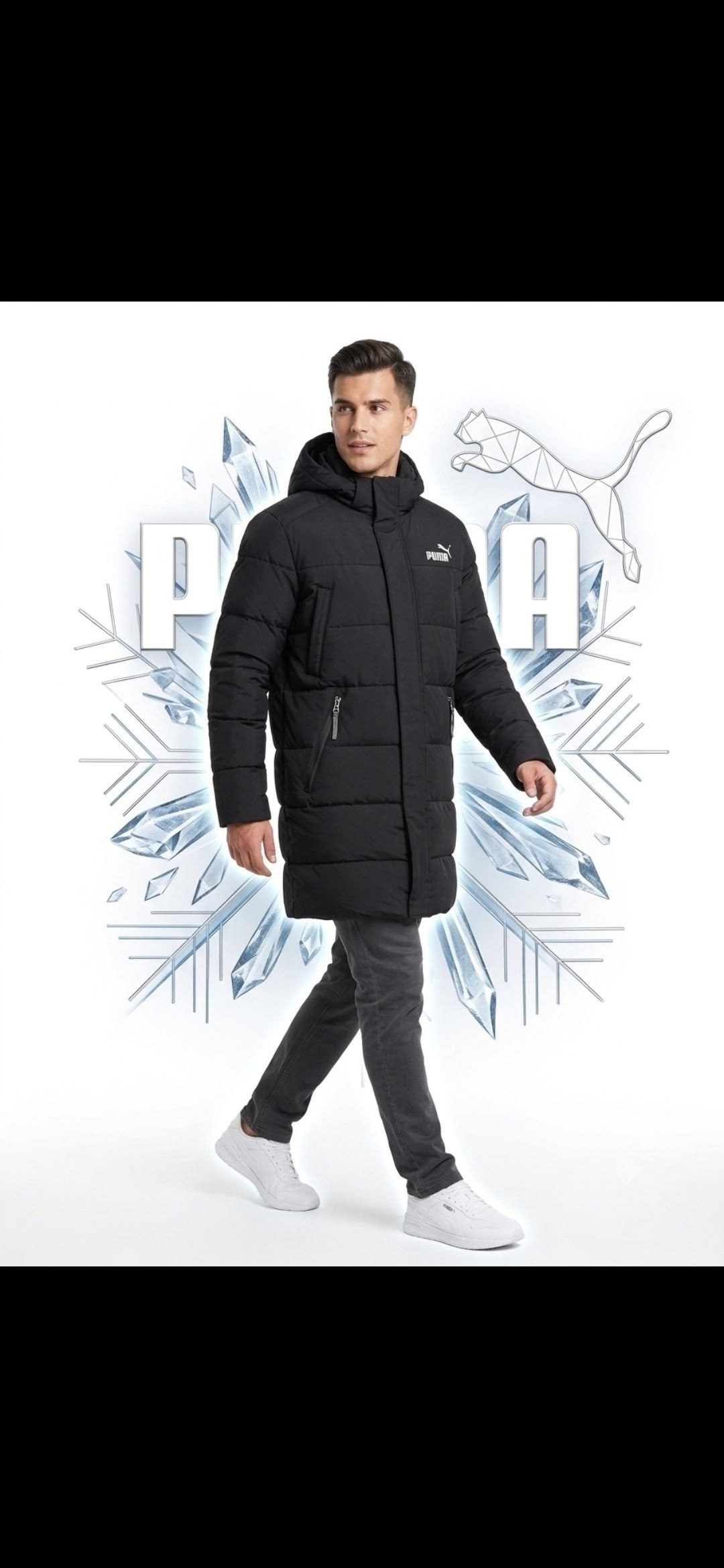пуховик зимний длинный puma,puma пуховик мужской,пуховик puma,пальто пуховое puma original,пуховик пума мужской длинный