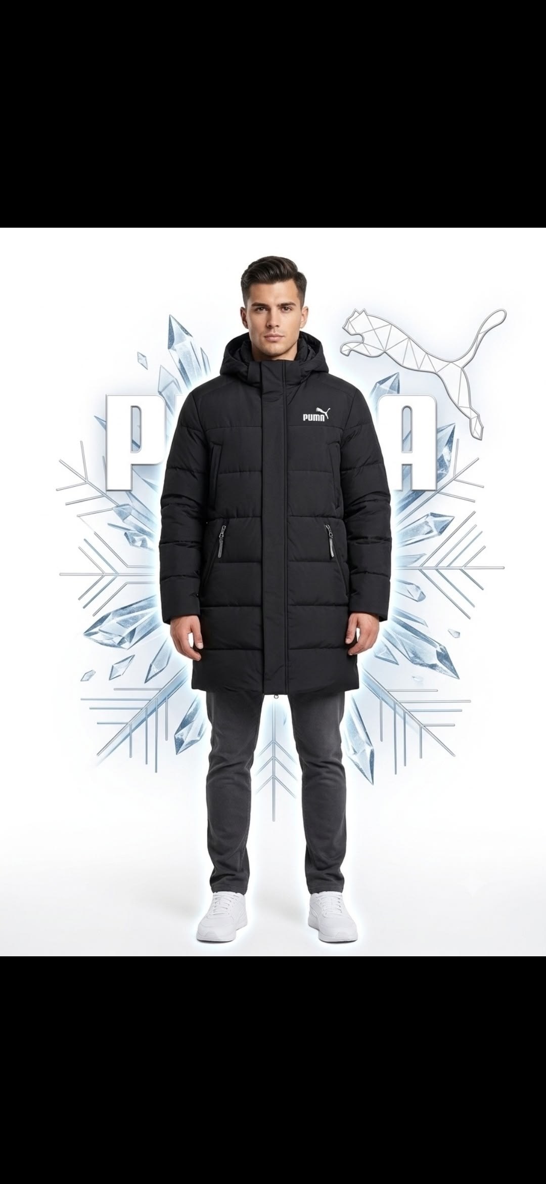 пуховик зимний длинный puma,puma пуховик мужской,пуховик puma,пальто пуховое puma original,пуховик пума мужской длинный
