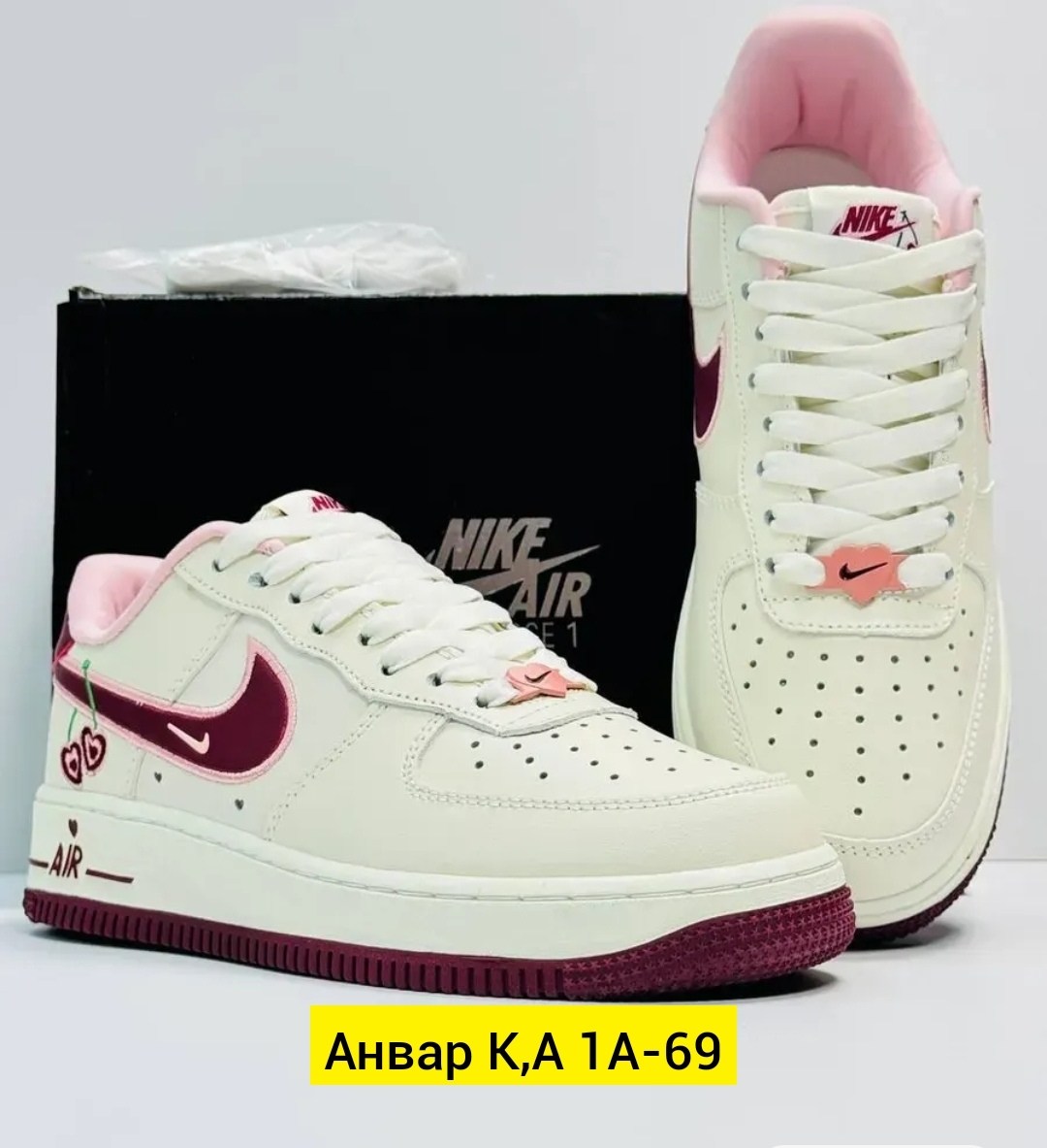кроссовки air force 1 cherry low valentine's day,кроссовки,кроссовки nike air force,кросcовки nike air force 1,кроссовки air force 1 low форсы