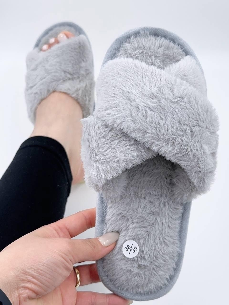 тапочки меховые открытые пантолеты happyfox home,женские домашние тапочки,тапки теплые женские,женские меховые открытые тапочки happy fox home,тапочки домашние женские меховые