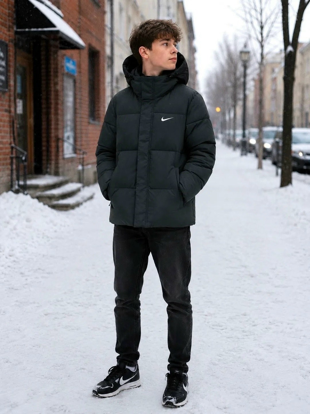 куртка зимняя nike,куртка зимняя найк,пуховик мужской nike,зимняя куртка nike с капюшоном пуховик,зимний пуховик nike