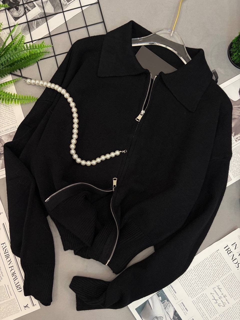трендовый джемпер на молнии dina style,кофта женская,кофта,свитер вязаный трикотажный с молнией c горлом,кофта кашемир
