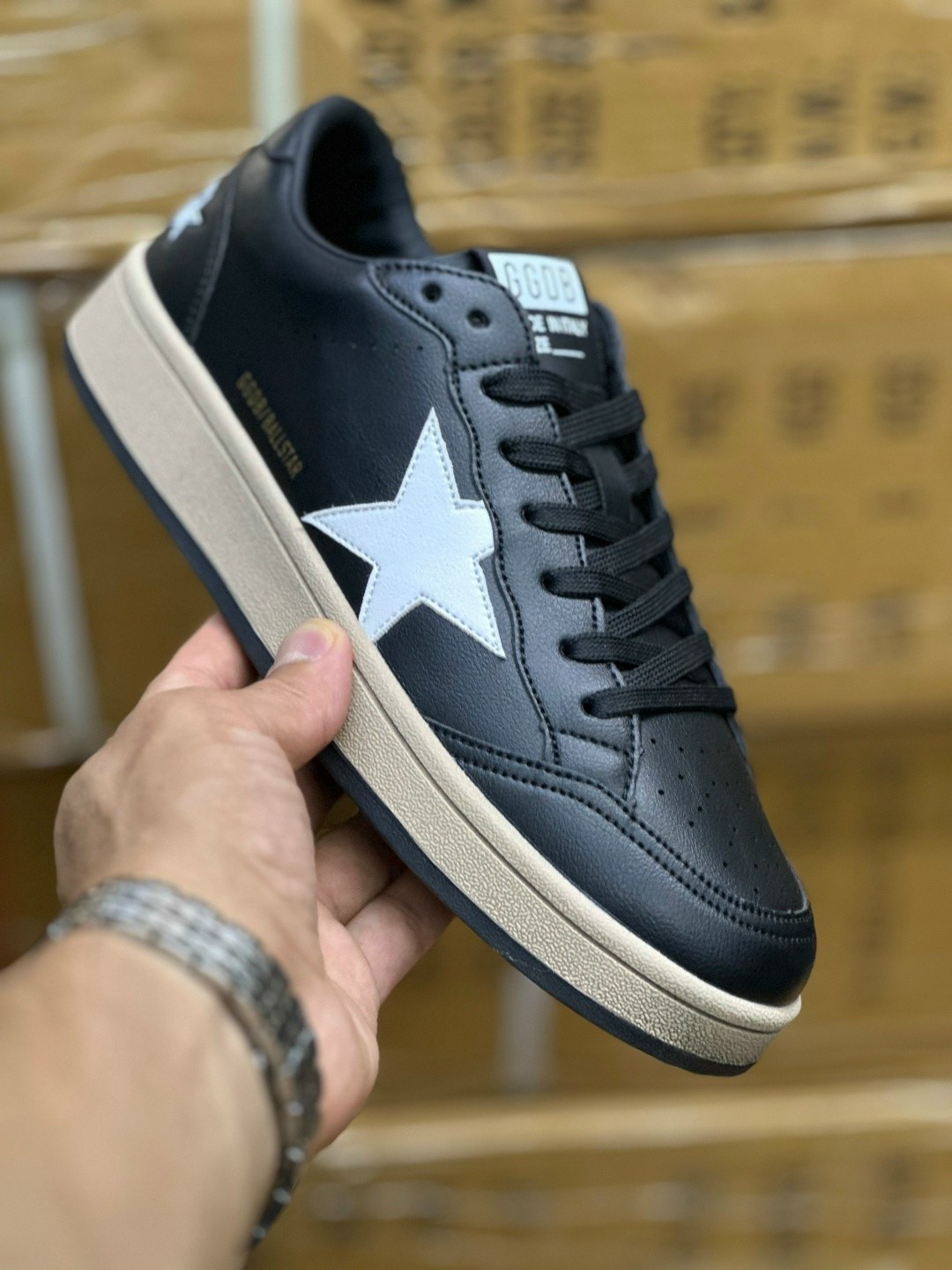 ,кроссовки golden goose,мужские кроссовки golden goose ball star leather/suede star,кеды golden goose,golden goose кеды hi star на платформе черный