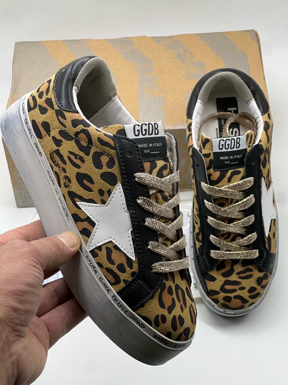 ,кеды golden goose,кроссовки golden goose,кеды golden goose с леопардовым принтом,женская