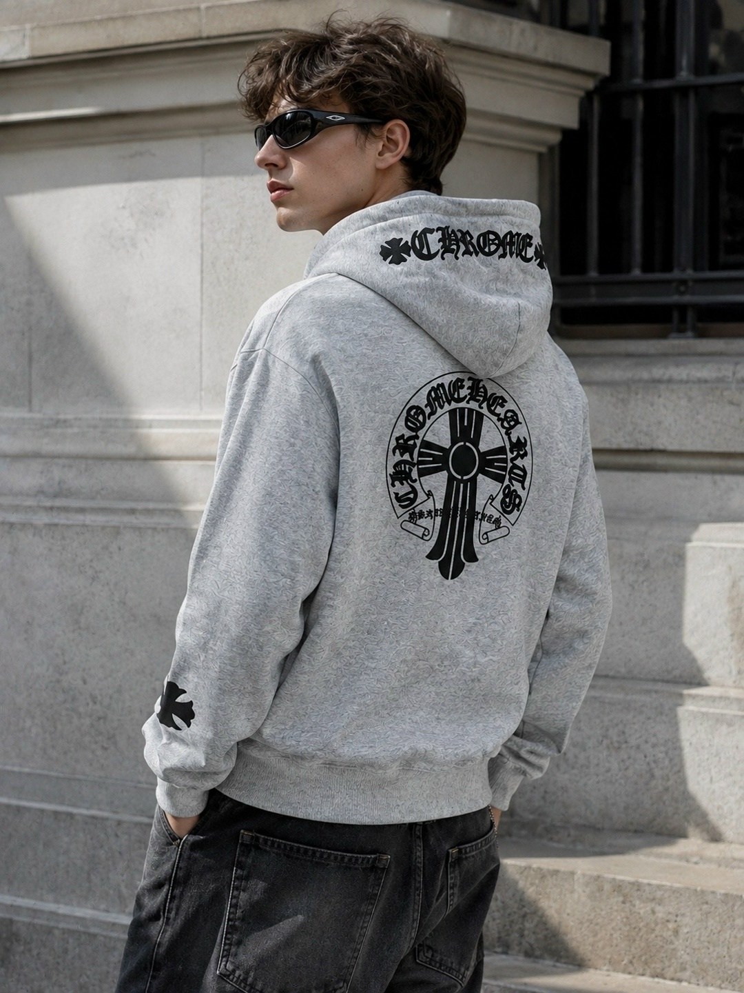 толстовка,толстовки худи,толстовка с капюшоном,мужская толстовка,chrome hearts hoodie xxl