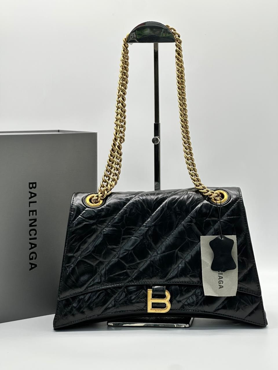 стеганая сумка balenciaga crush черный,сумка balenciaga,balenciaga сумка на плечо,баленсиага краш сумка,сумка женская balenciaga