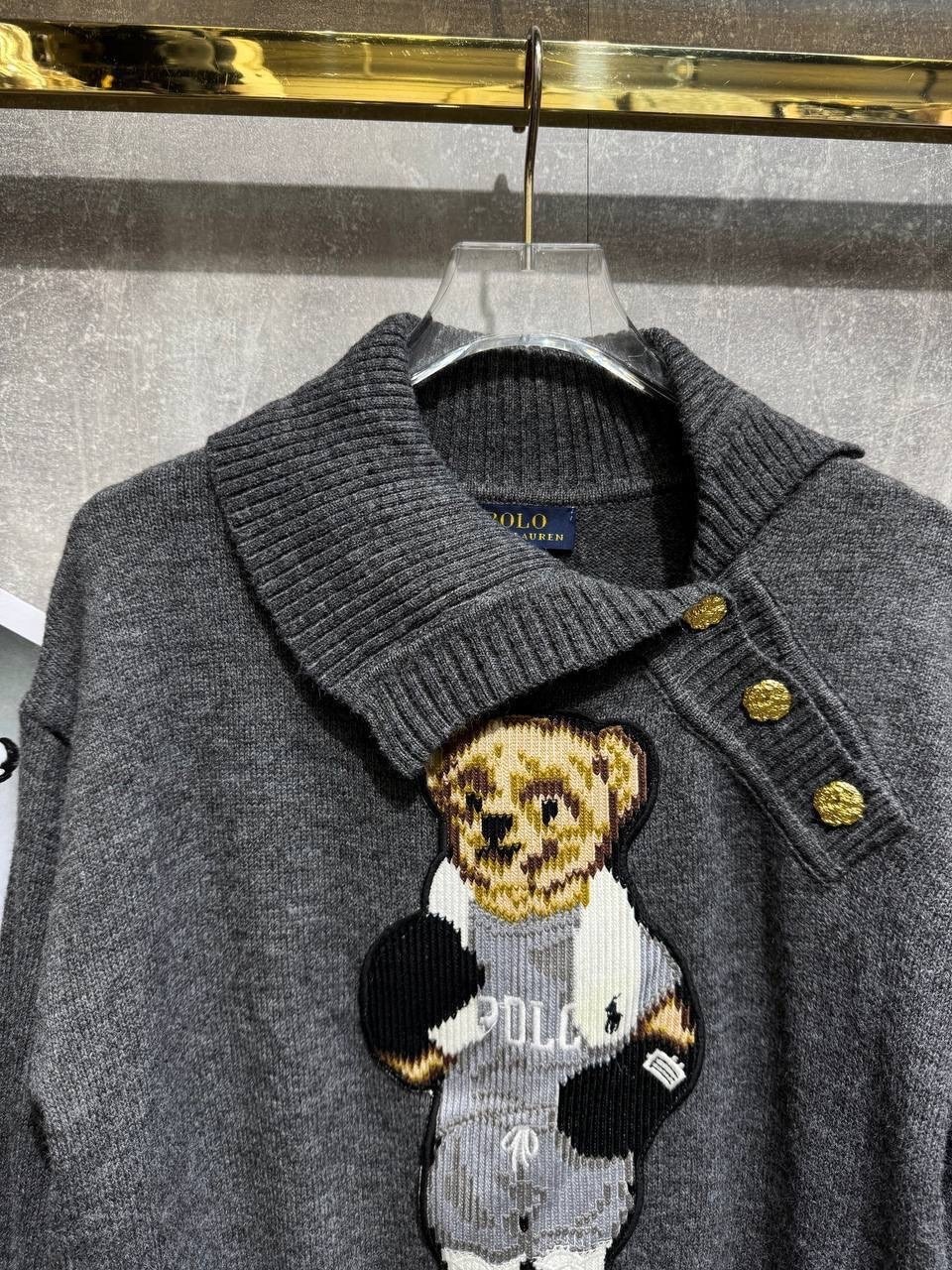 джемпер polo ralph lauren,свитер ralph lauren,свитер с мишкой,свитер с вышивкой,вязаные свитера
