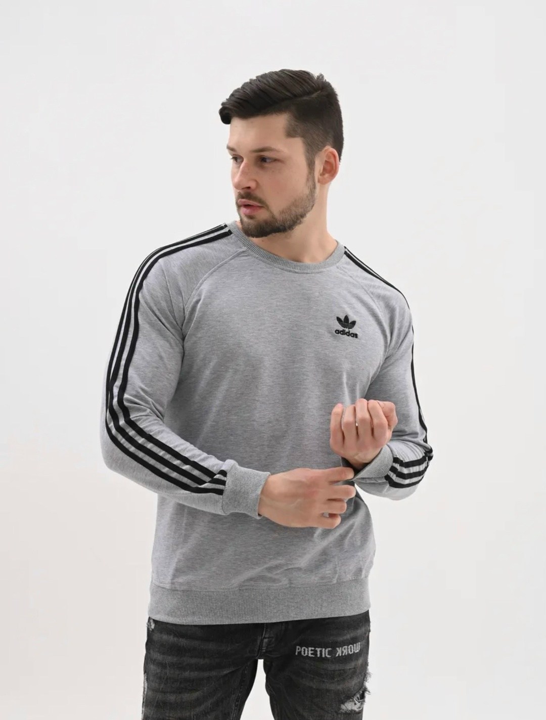 черный свитшот с тремя полосками adidas originals,свитшот адидас мужской черный,адидас свитшот,свитшот adidas,лонгслив адидас мужские черный
